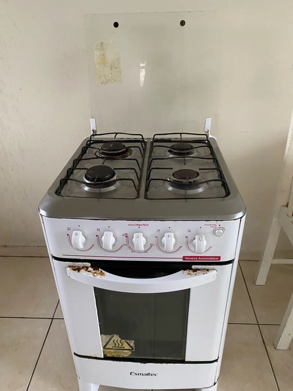 Fogão Esmaltec Veneza Automático 4 Bocas 
