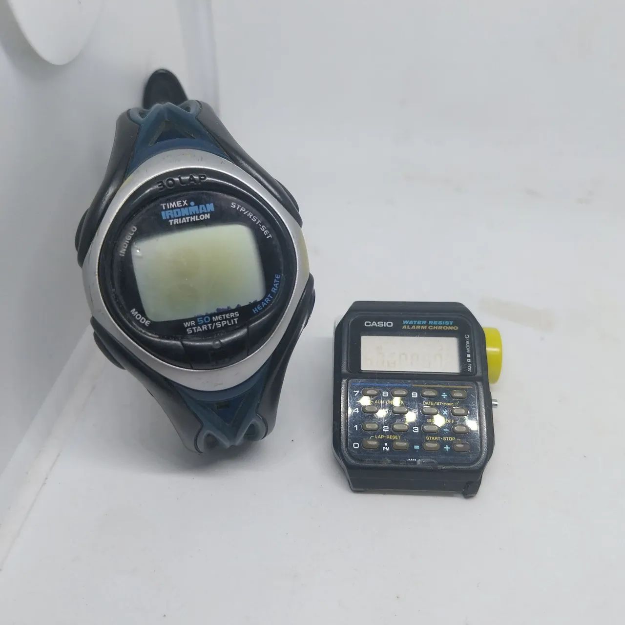Relógio digital Casio calculadora e Timex Iron man no estado
