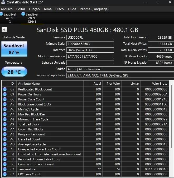 Vendo SSD de 480Gb