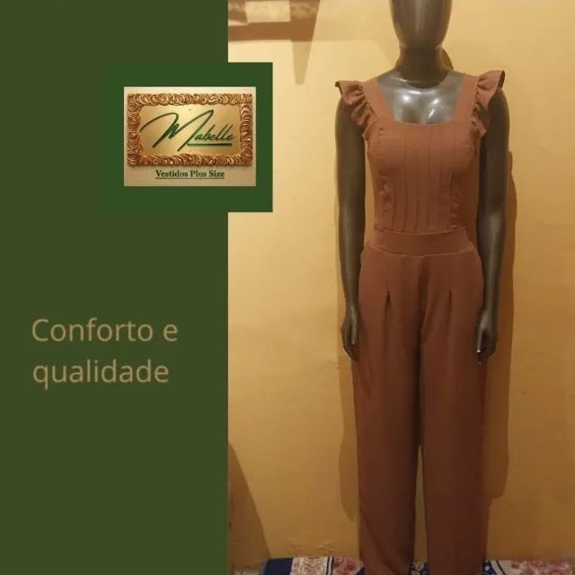 Macacão Poliéster Com Elastano  