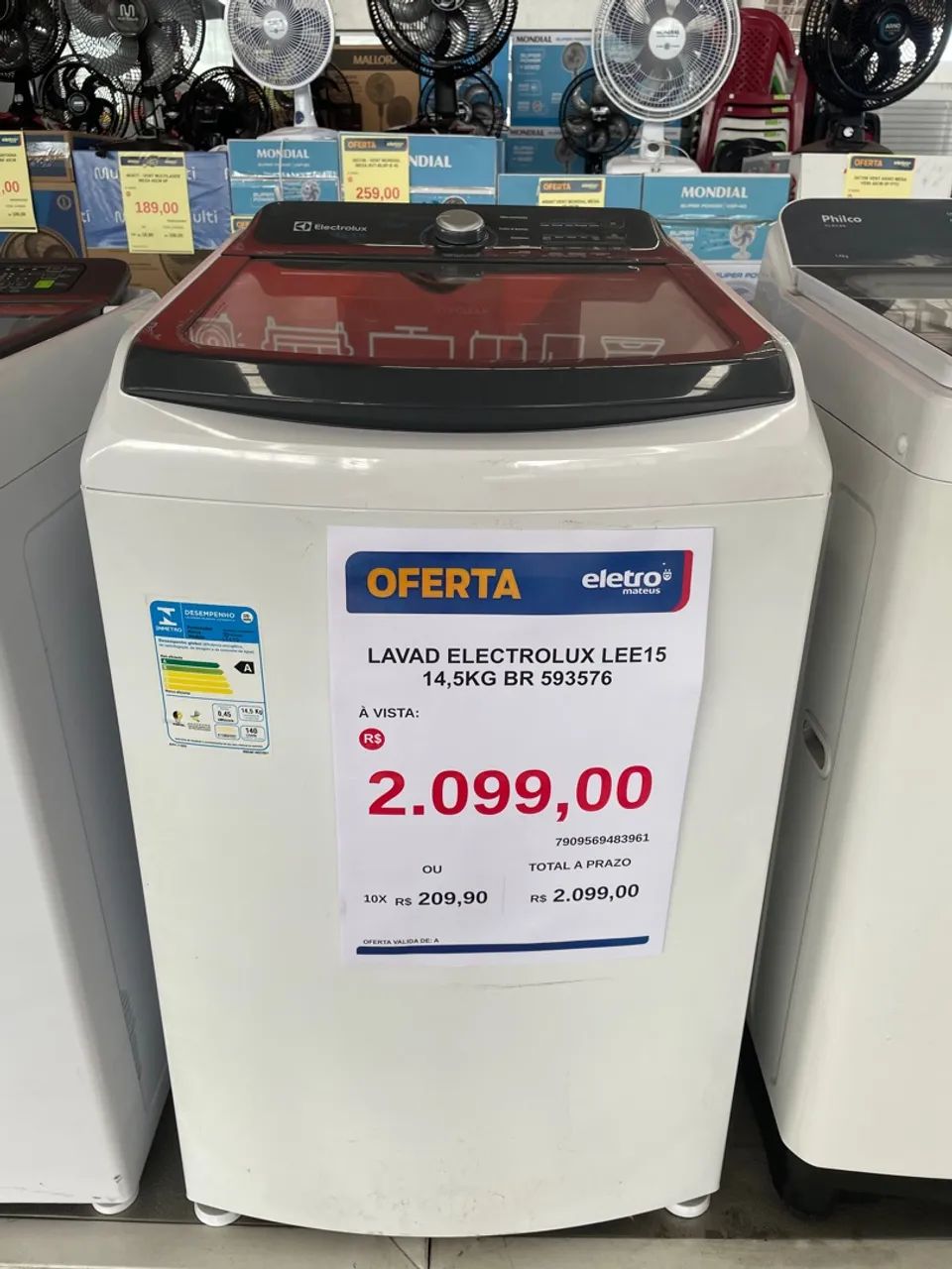 Máquina de Lavar Eletrolux 