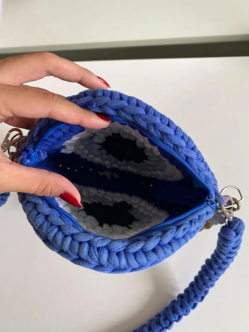 Bolsa Olho Grego crochê  - Foto 4
