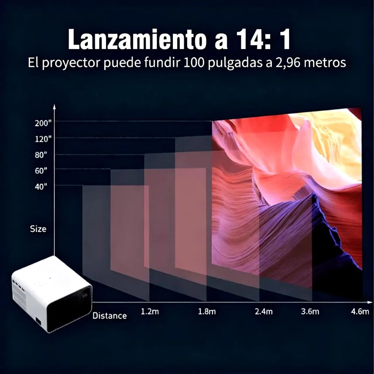 Projetor t10 hd 3600 lumens 1080p 220" ultra processador super áudio imagem wi-fi novi - Foto 3