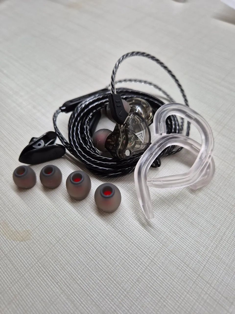 Fones IEM QKZ AK6 LACRADO - Preto com Microfone - Foto 3