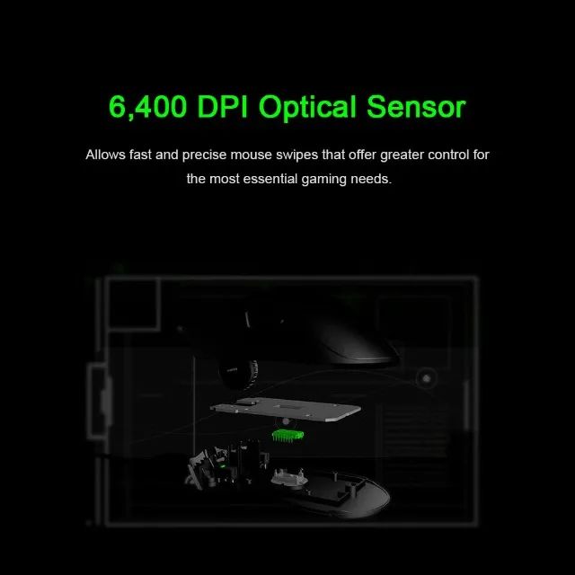 Mouse Razer DeathAdder Essential Preto 6400 Dpi - Foto 2