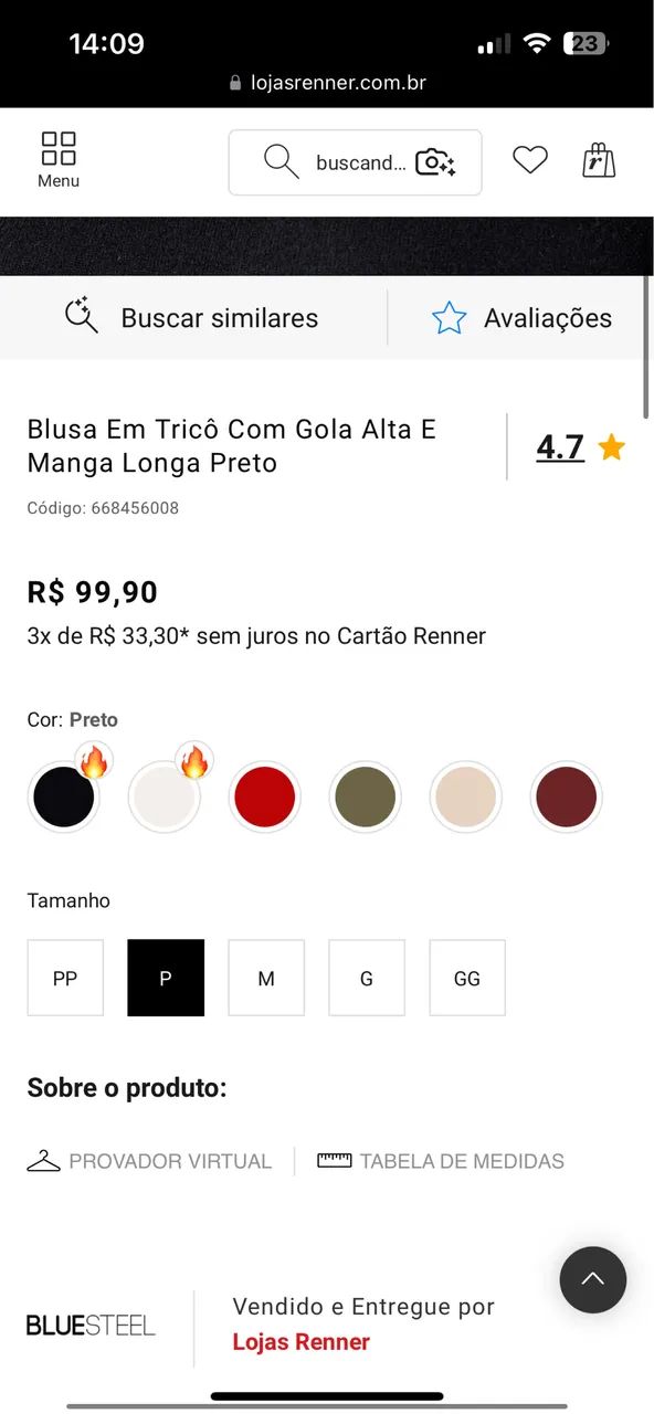 Blusa nova renner P - Foto 4