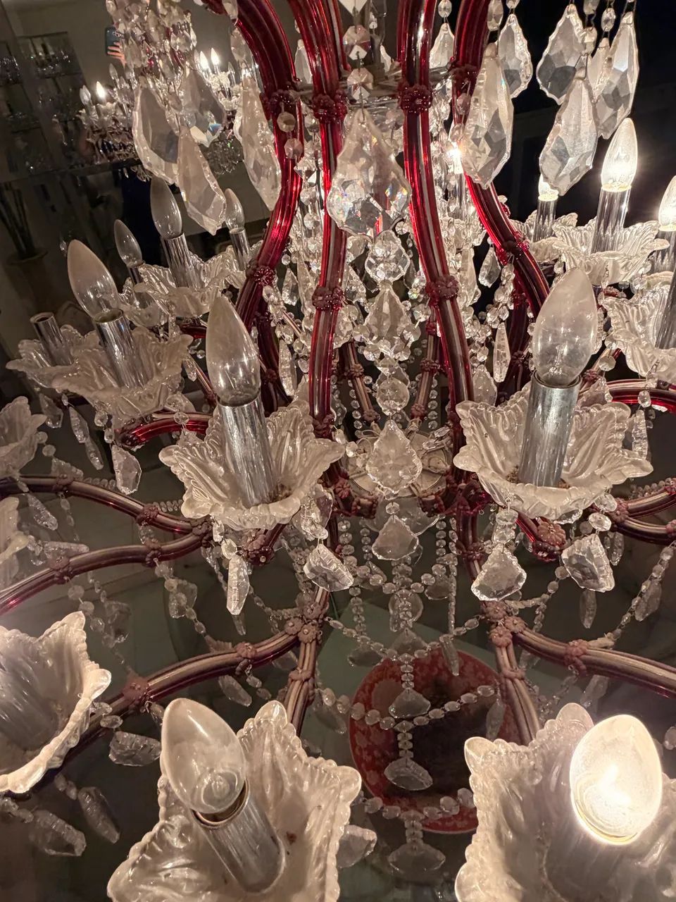 Lustre de Cristal e Vidro Estilo Veneziano - Imponente e Sofisticado - Foto 5