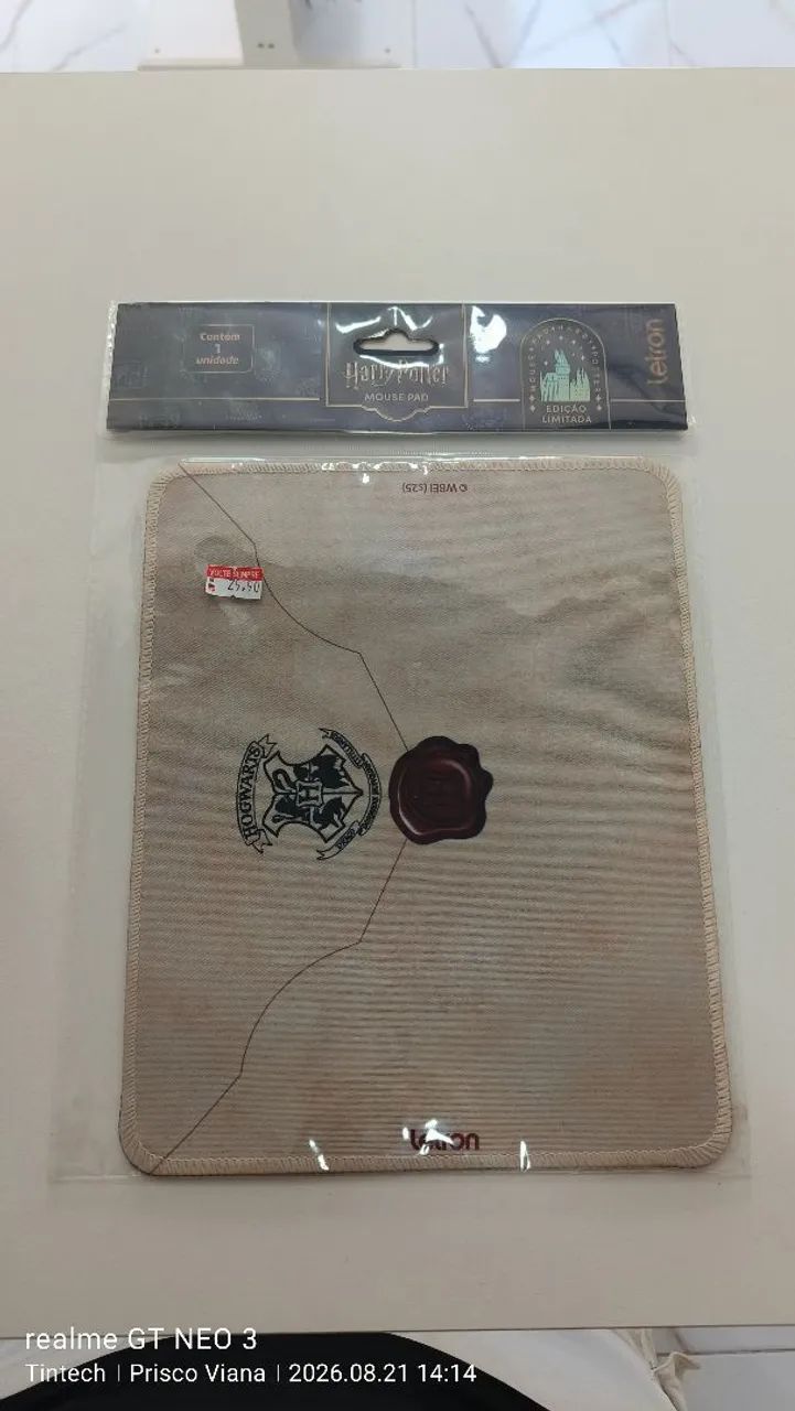Mousepad Harry Potter Letron 26x21cm Licenciado