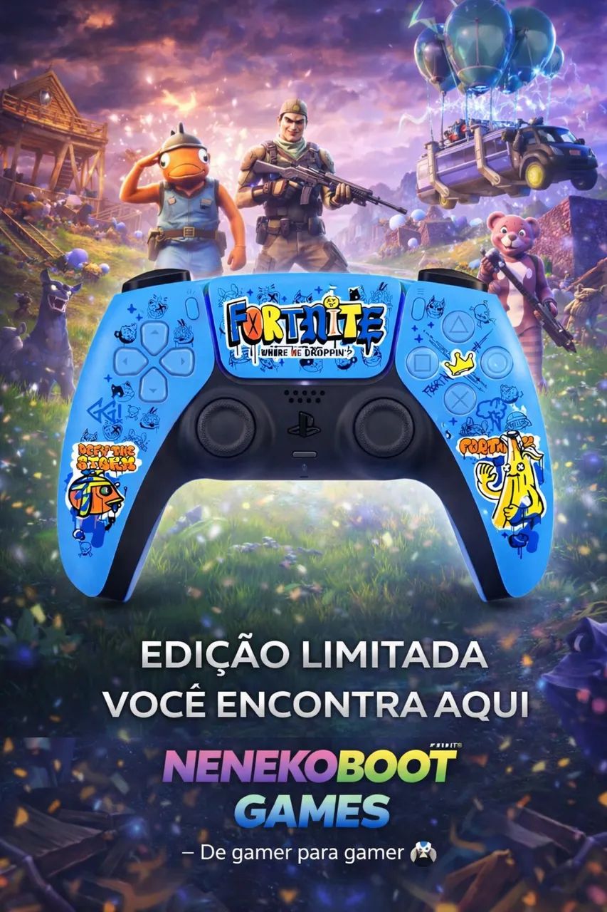 CONTROLE FORTNITE EDIÇÃO ESPECIAL PS5
