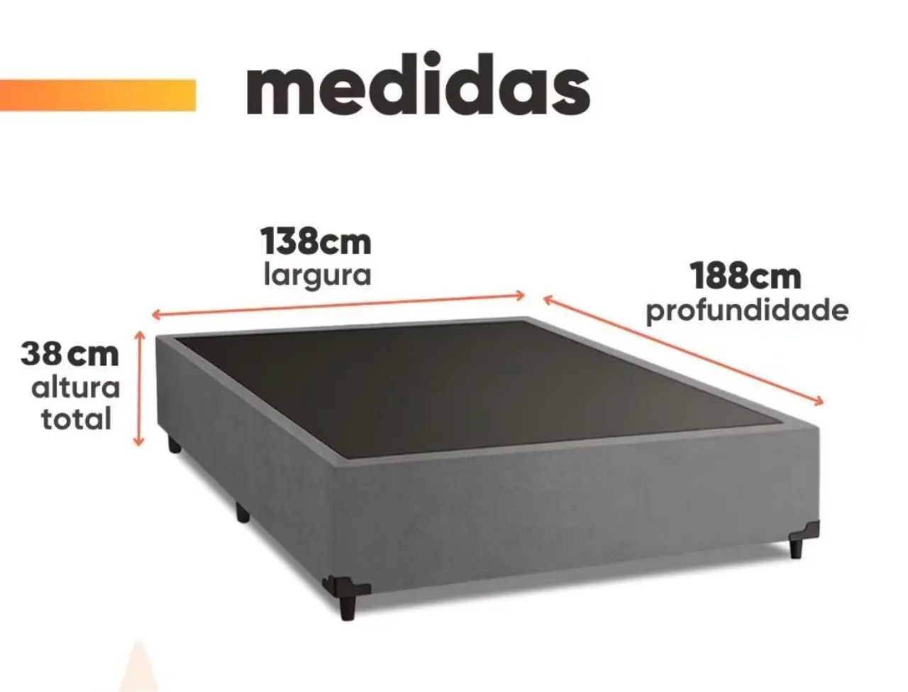 Box casal tecido suede - Foto 5