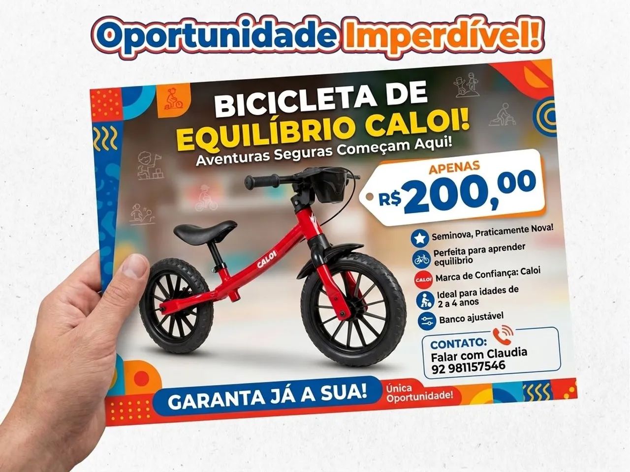 Bicicleta de equilíbrio  - Foto 2