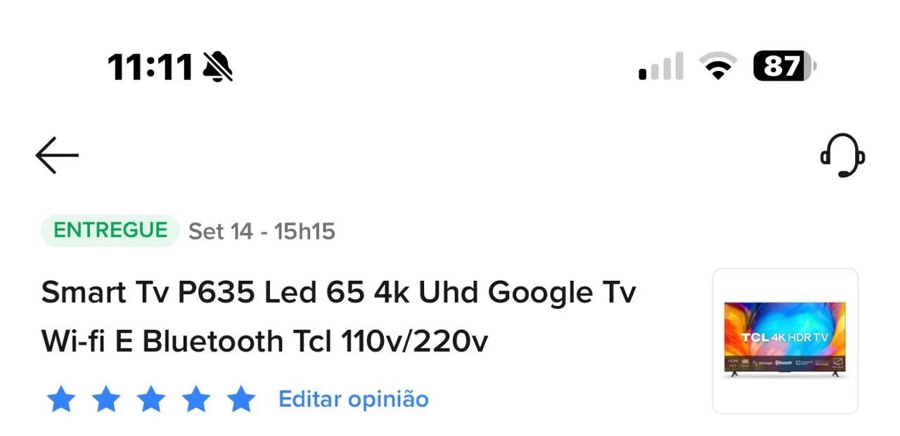 Smart tv led 4k TCL 65 polegadas (display queimado) - Foto 2