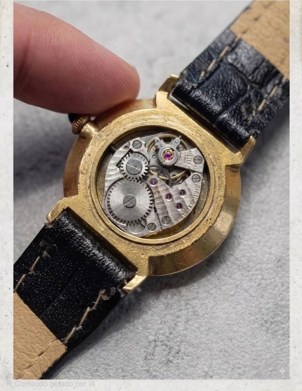 Antigo Relógio Technos Dourado - Coleção / Vintage - Foto 2