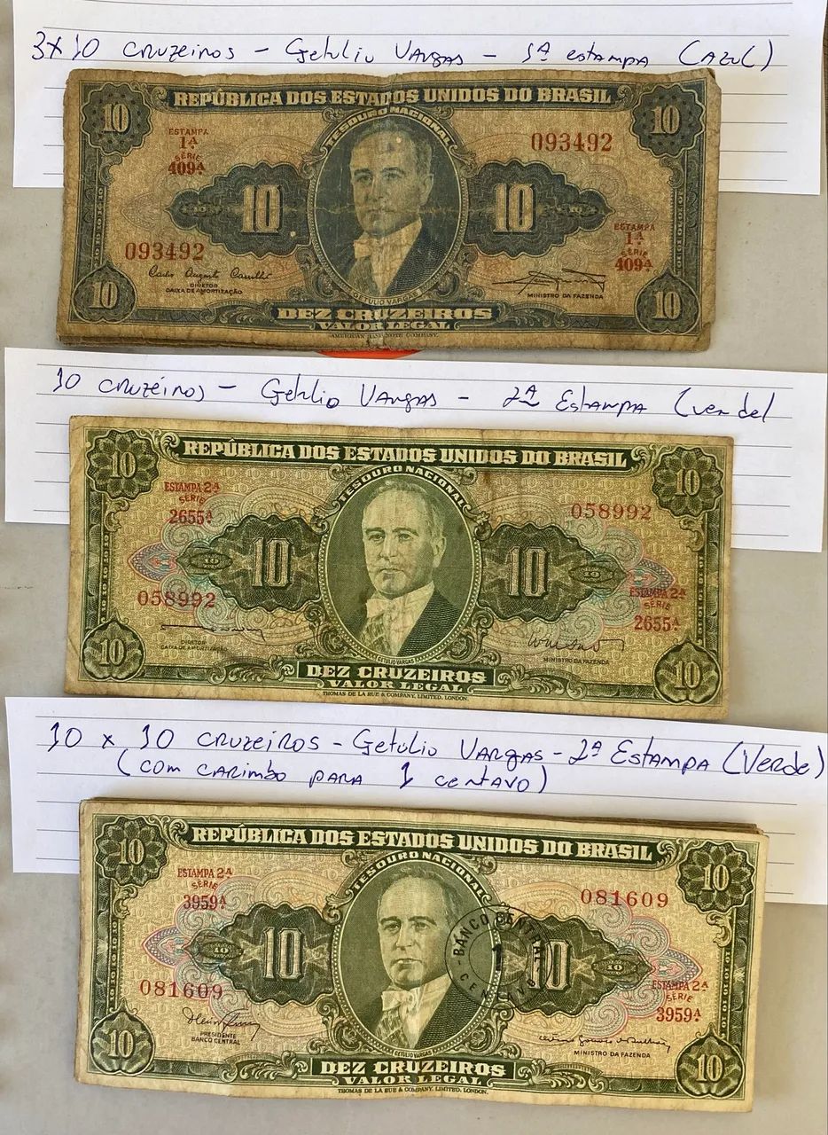 Cédulas e moedas antigas  - Foto 2