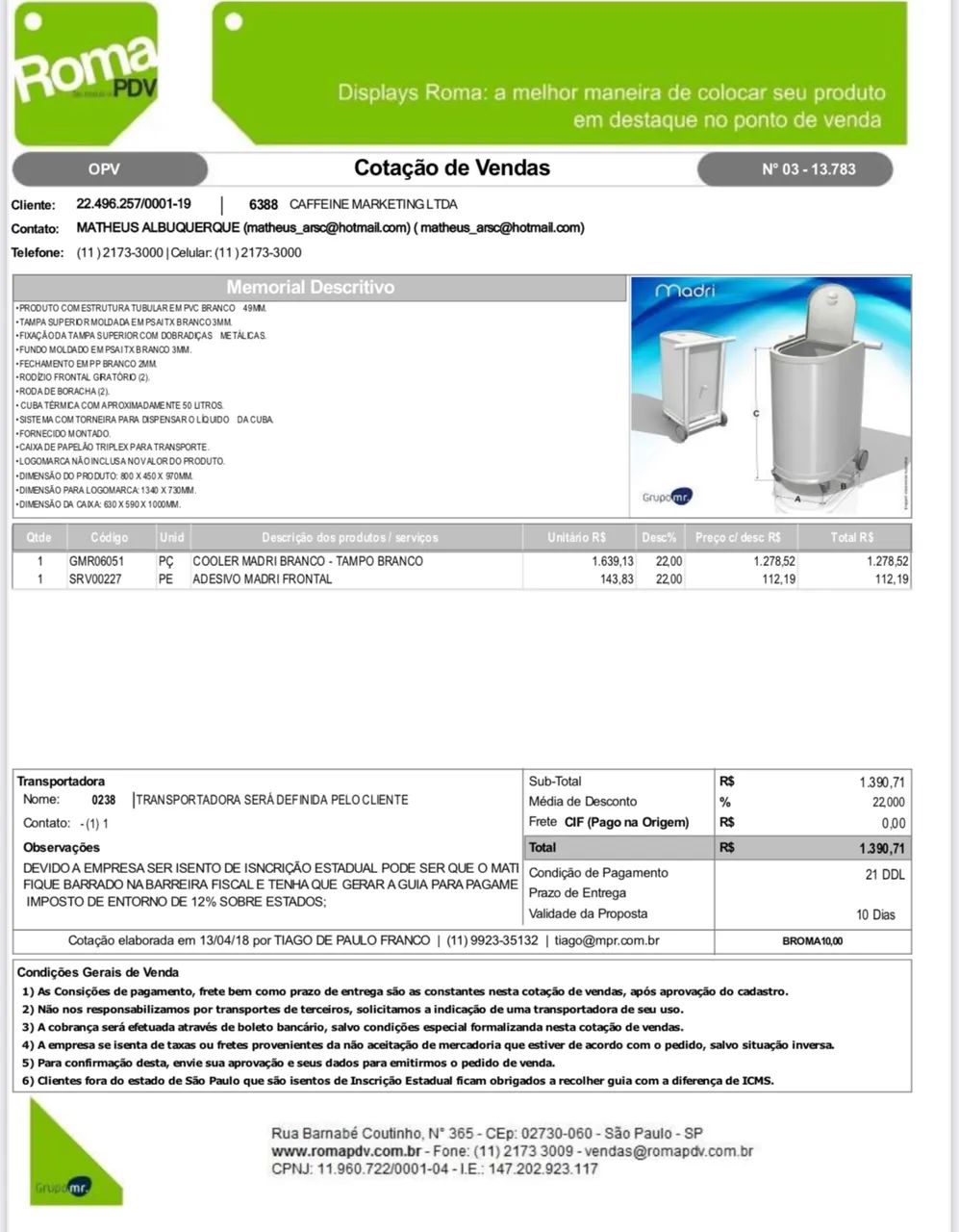 Cooler Promocional - Foto 3