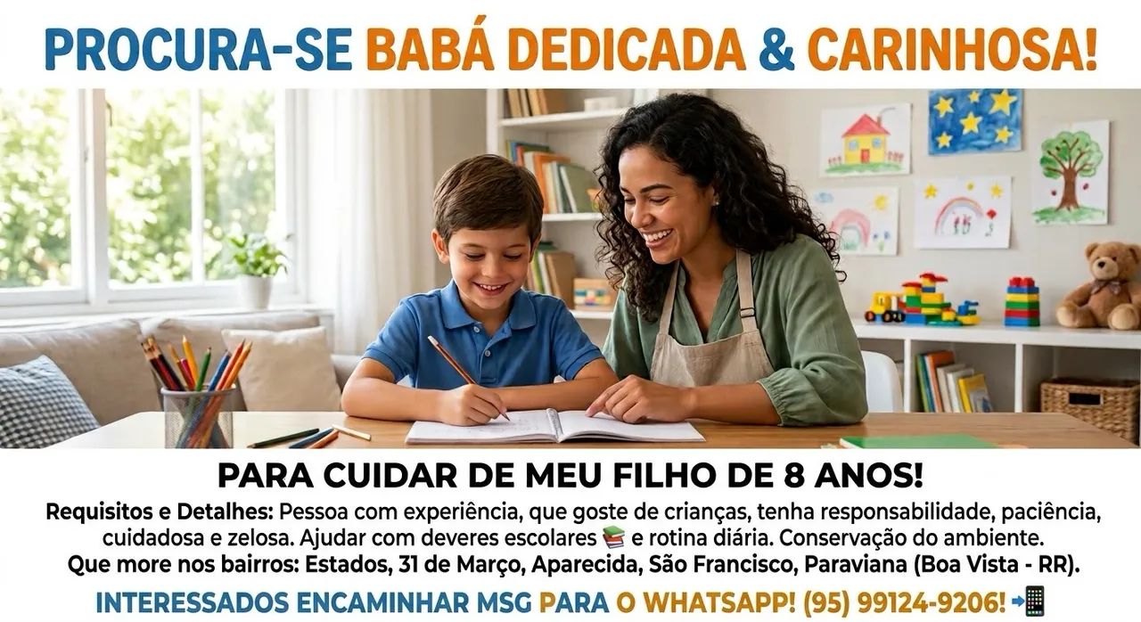 Baba somente meio período (manhã) 