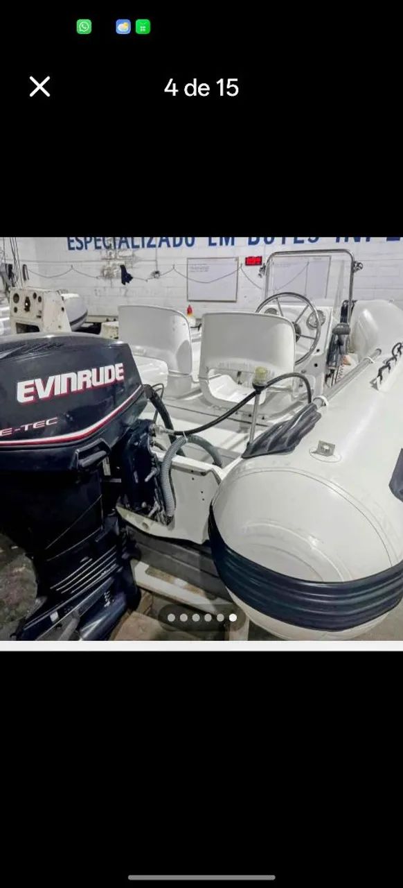 Bote flexboat com motor e carretinha  - Foto 2