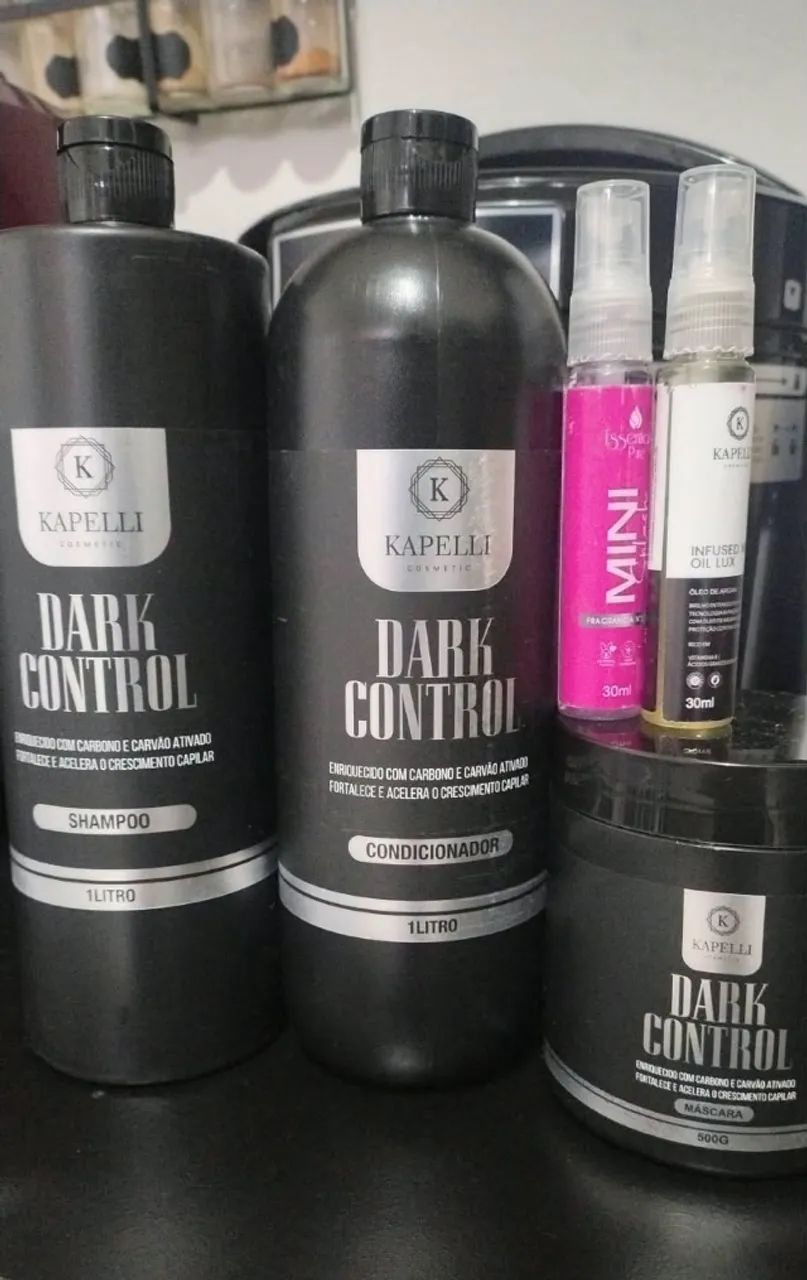 Kit shampoo condicionador máscara óleo e perfume capilar 