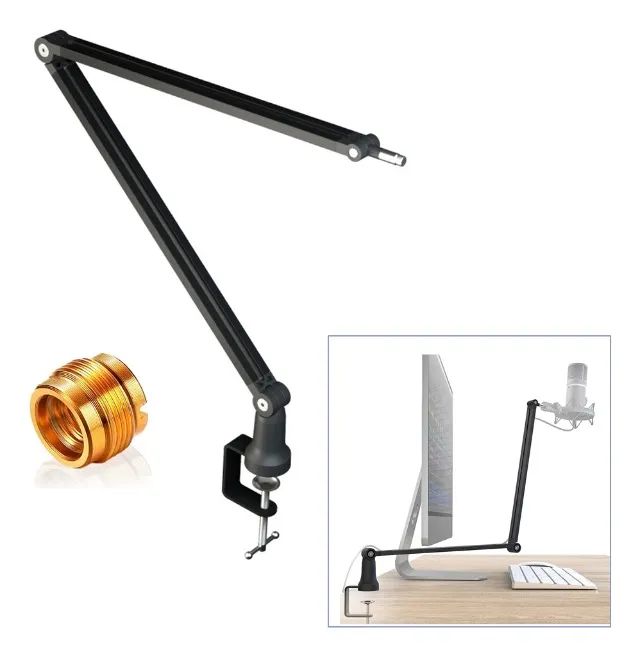 Microfone Hyperx solocast nunca usado! + braço articulado  + braço para mesa - Foto 2