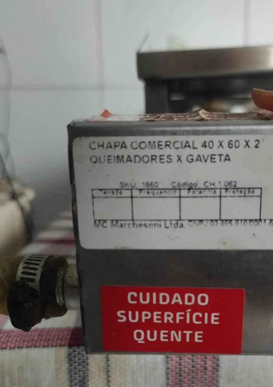 Chapa comercial 40x60x2 queimadoresxgaveta  - Foto 6