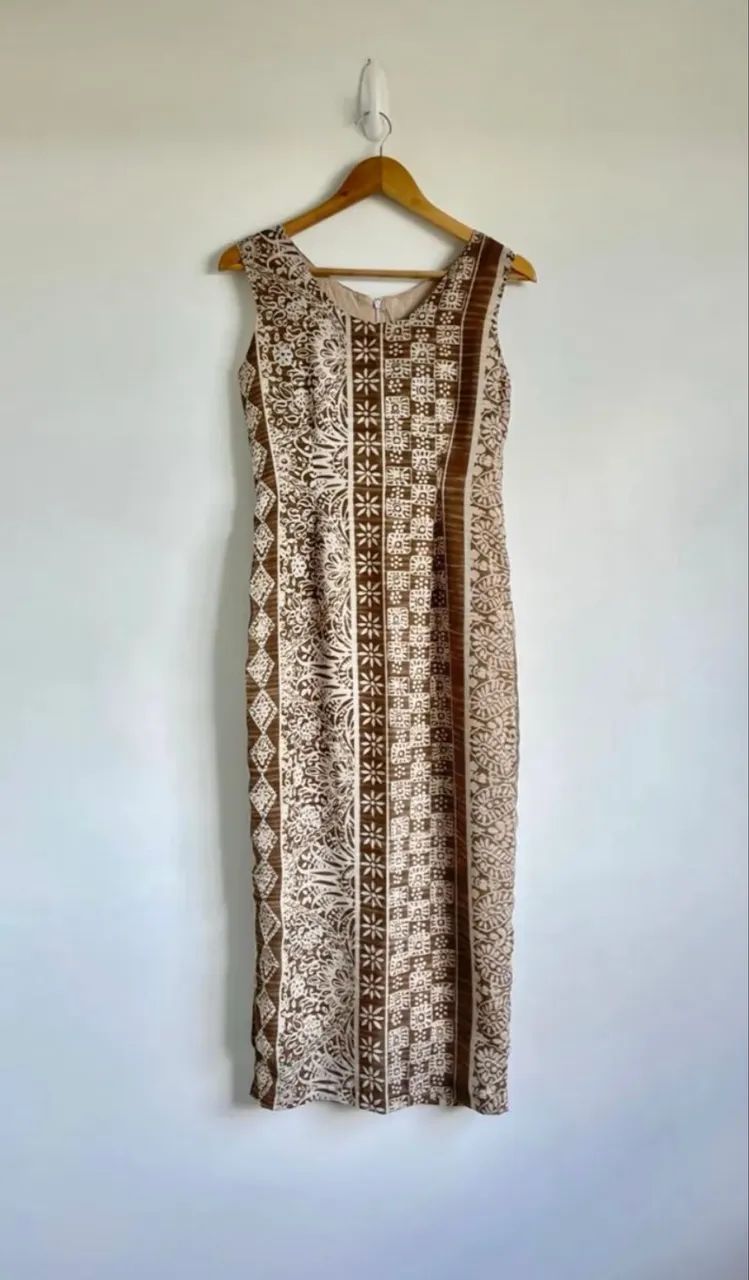 Vestido tam PP / P Estampado Marrom e Branco - Foto 4
