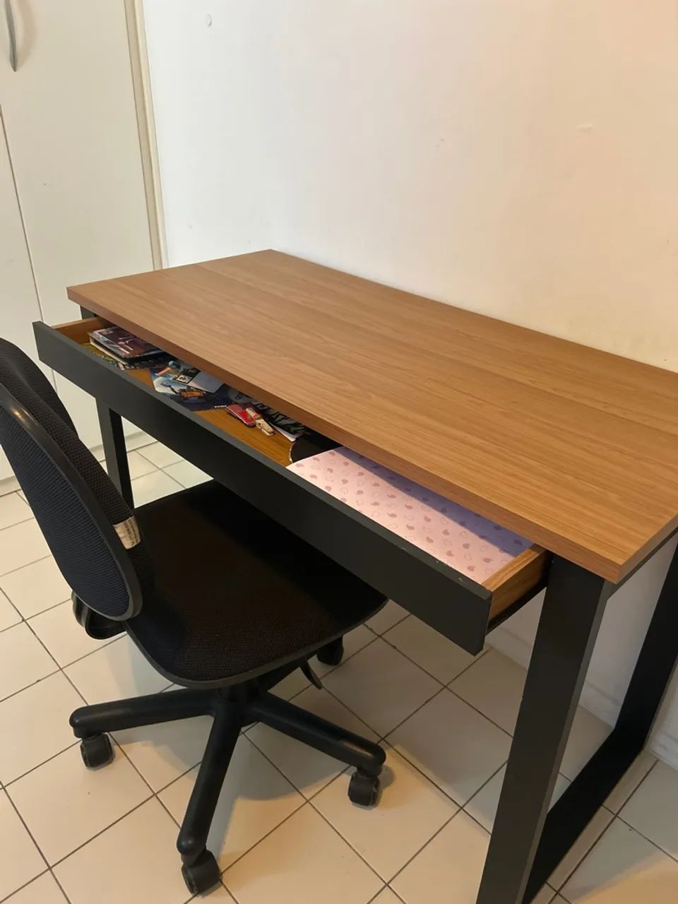 Conjunto Mesa Escrivaninha com Cadeira Estudo - Foto 2
