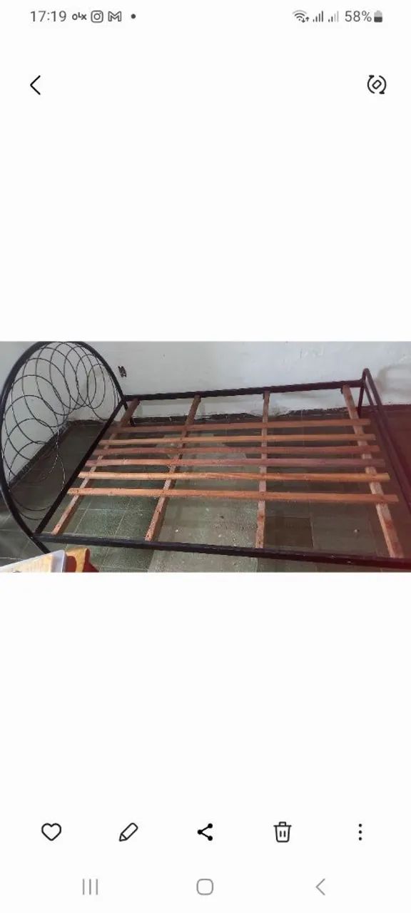 SUPORTE PARA CAMA CASAL FERRO - Foto 2