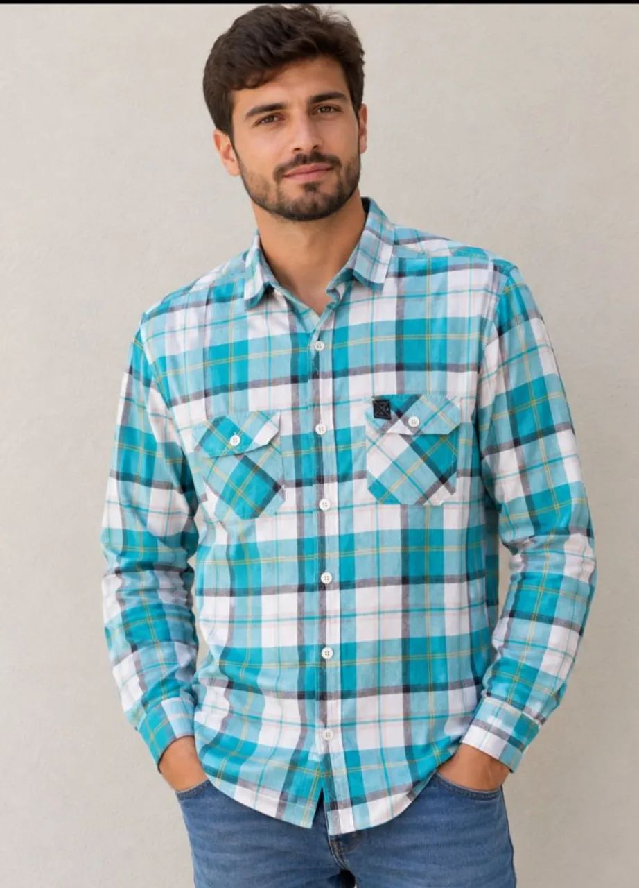 Camisa Tropical Brasil Xadrez M