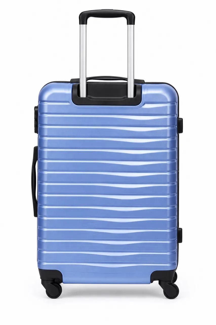 Mala De Viagem Sestini Luxo M 24 Polegadas Azul Rígida 4 Rodas Giro 360°  - Foto 3