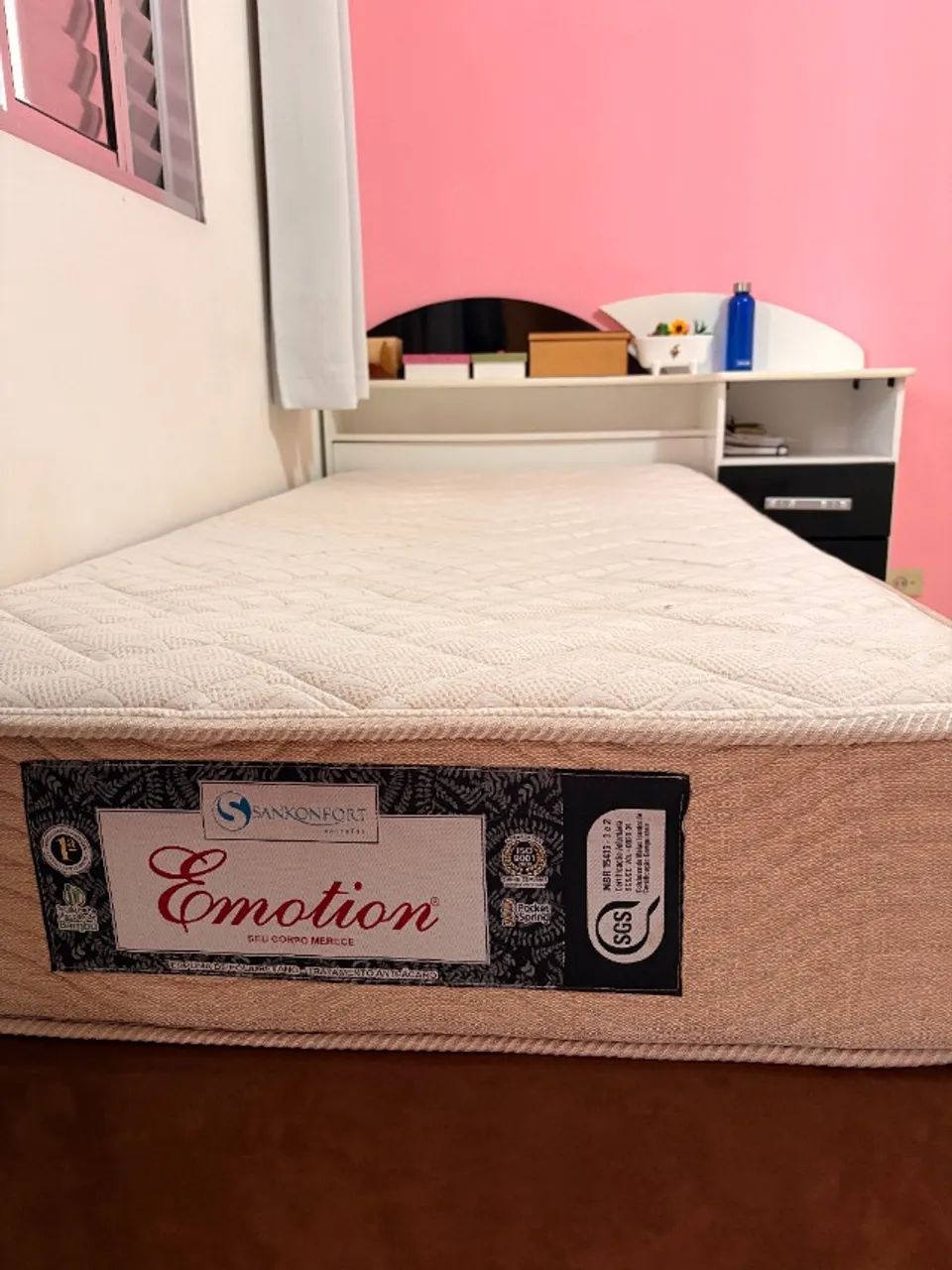 Cama Box Solteiro + Cabeceira Extensiva com Gavetas - Foto 3