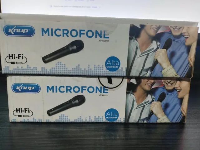 Kit 2 Microfones Knup KP-M0001 com fio