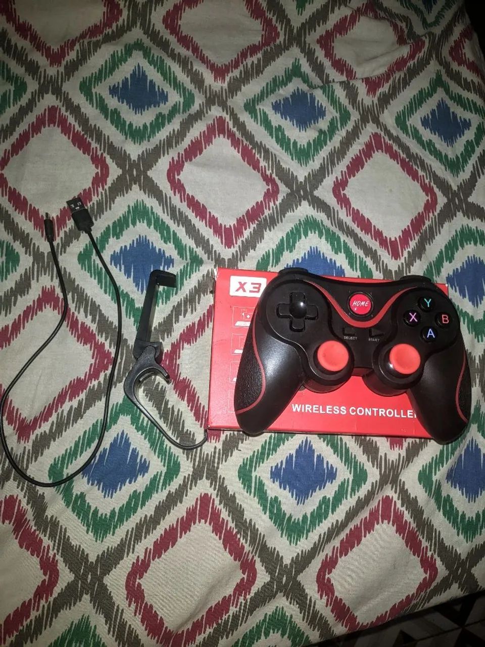 Controle Bluetooth X3 Completo - Cabo + Suporte + Caixa - Foto 3
