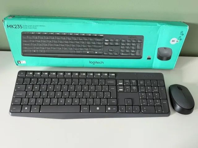KIT TECLADO E MOUSE SEM FIO LOGITECH MK235