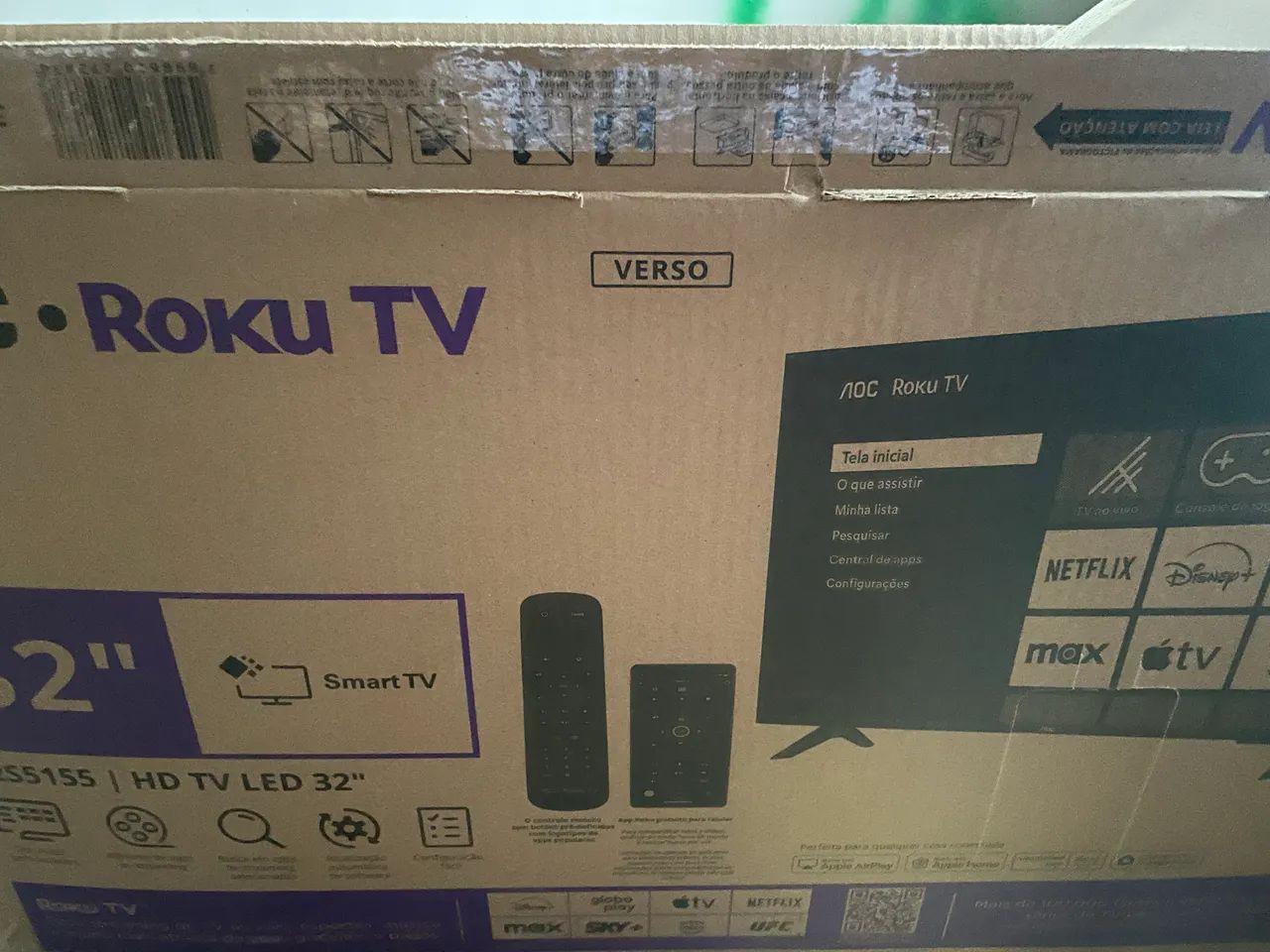 Televisão AOC ROKU 32 polegadas, 2 anos de garantia 