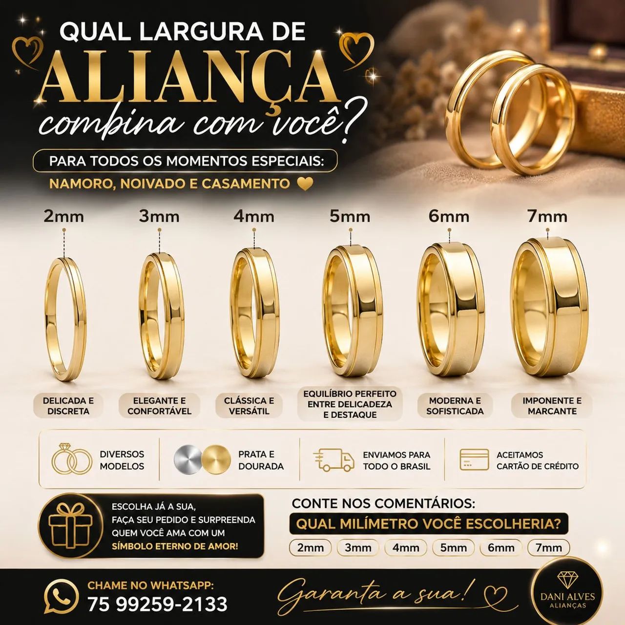 Aliança de casamento  - Foto 3