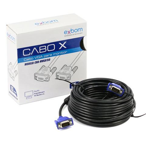 Cabo Vga 15m 15 Metros Profissional Blindado Hd15m 15 Mts - Foto 2