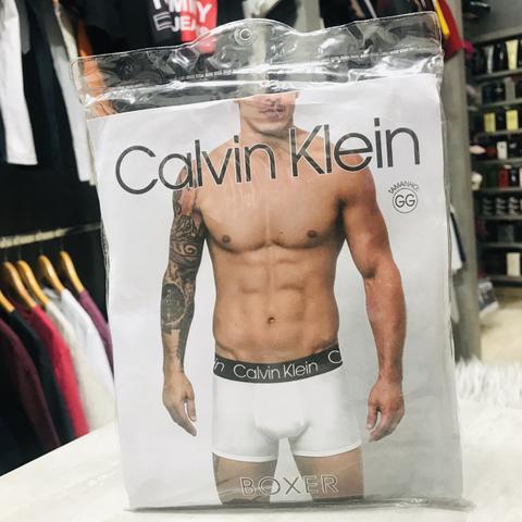 Cueca Box Calvin Klein Verde com Cinza - P M G GG