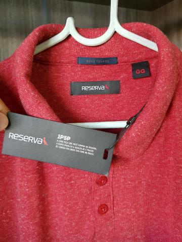 Camisa Polo Reserva (Tam. GG, mas serve G) (Modelagem Slim)