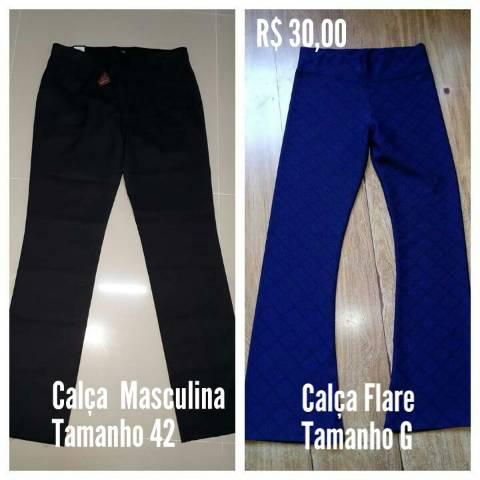 calça flare masculina