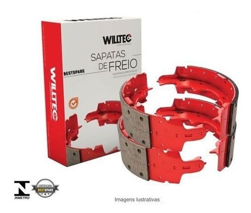 Sapata Lona de Freio Willtec - Para vários modelos de carro ! Sem instalação