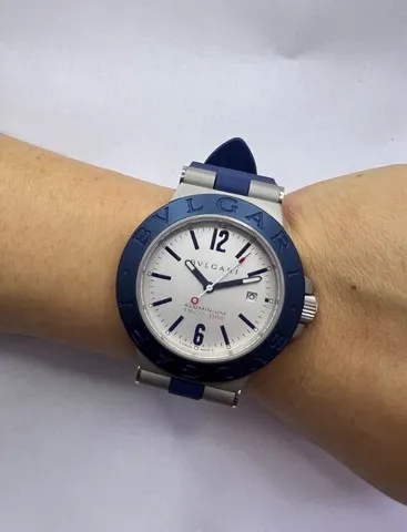 Relógio Bvlgari Aluminium Automático Azul Novo