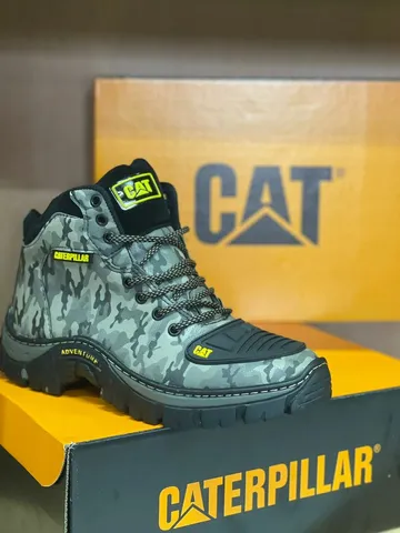 BOTA EM COURO CAT 01 CAMUFLADA