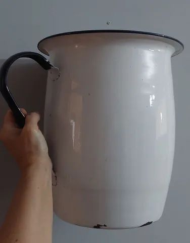 Antiguidade Penico Ferro Esmaltado