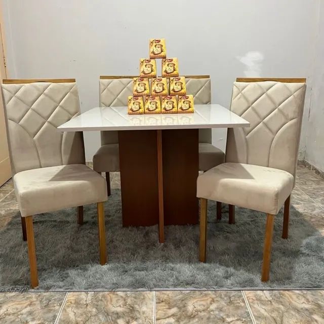 Sala de Jantar 1,20m com 4 Cadeiras Londres tt43 - Foto 4