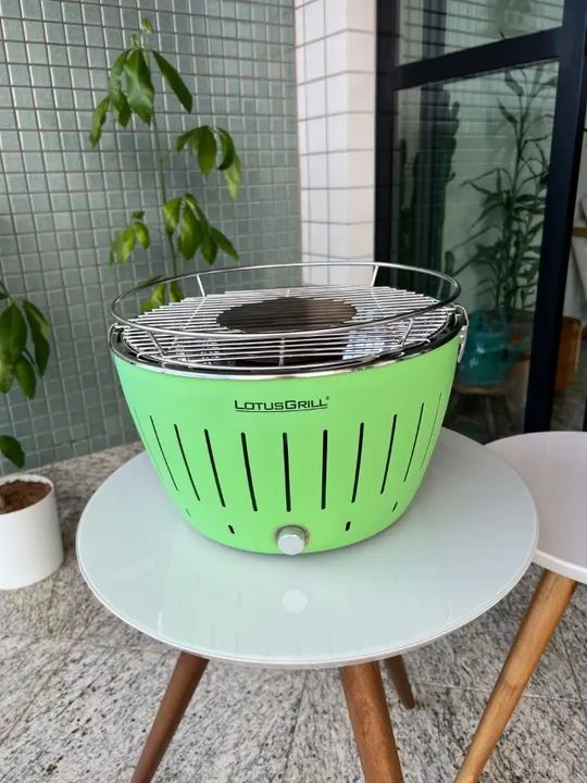 LottusGrill Churrasqueira de mesa a carvão que não faz fumaça - Foto 4