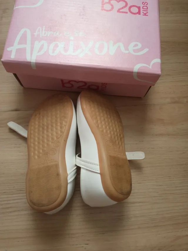 Sapatilha básica boneca branca, tam 21 - Foto 2