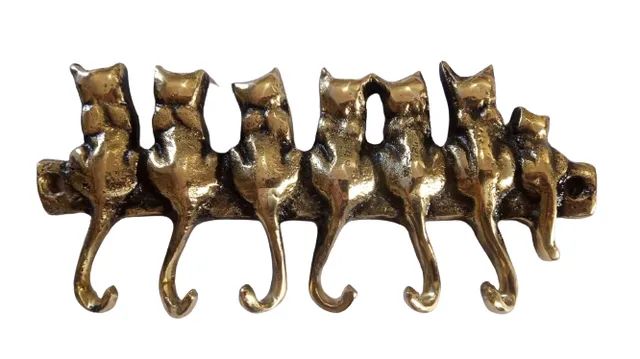 Presente dia dos namorados Porta Chaves Em Bronze vintage Em Formato De gatinhos