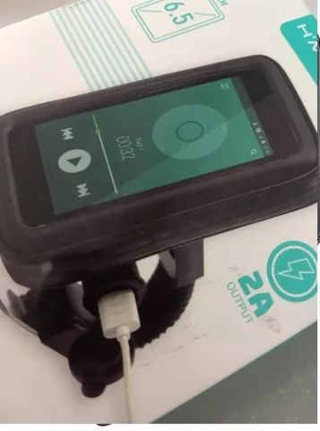 Suporte Celular P/ Moto 360º - Impermeável C/ Carregador Usb - Foto 2