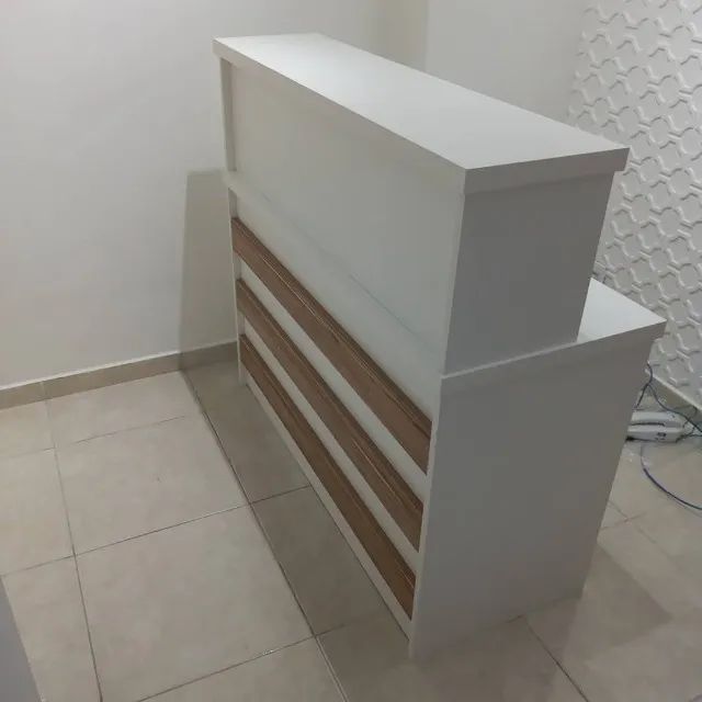balcão de recepção reto canelado  - Foto 2