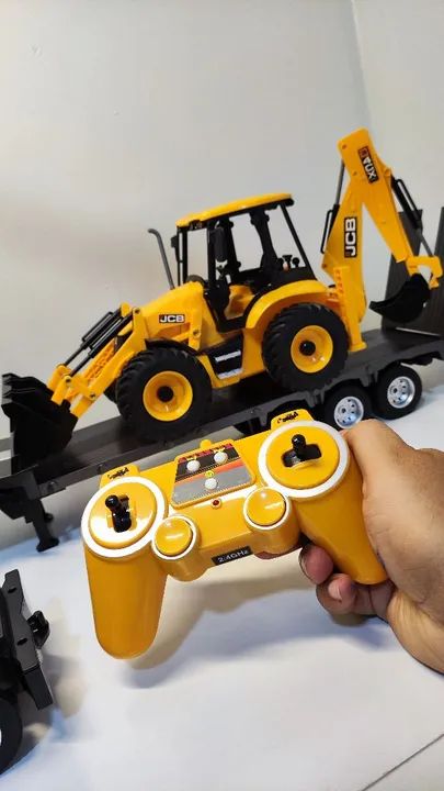 Retro Escavadeira de controle remoto JCB 